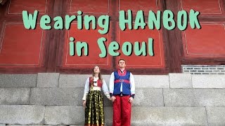 Wearing Traditional Korean Hanbok 한복 in Seoul and visiting Palaces [upl. by Tsai]