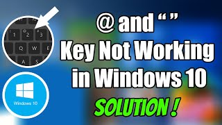 How to Fix At Sign  and Inverted Commas quot Not Working  Solution [upl. by Kinny]