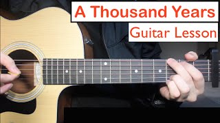 A Thousand Years  Christina Perri  Guitar Lesson Tutorial Chords [upl. by Flossy]