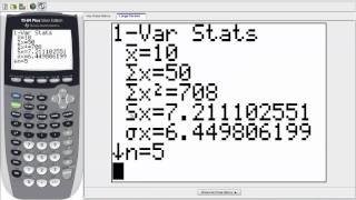 Range Variance Standard Deviation on the TI 8384 Calculator [upl. by Korten752]