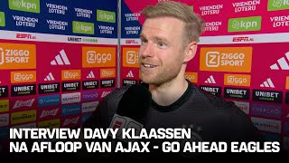 Davy Klaassen over grap met handschoenen quotKwam van Weghorst en Pasveerquot  Ajax  Go Ahead Eagles [upl. by Baryram609]