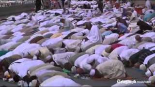 Thousands of Muslims pray outside Mosque in Mecca ahead of Hajj pilgrimage [upl. by Goddard]