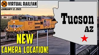 TUCSON AZ NEW LIVE CAMERA LOCATION FROM VIRTUAL RAILFAN January 17 2021 [upl. by Nnylrefinnej]