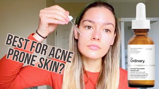 Best Vitamin C serum for Sensitive Acne Prone Skin The Ordinary Ascorbyl Glucoside 12 review [upl. by Yance891]