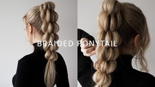 HOW TO BANANA BUSHEL BRAID ❤️ Unique Braided Ponytail [upl. by Norita237]