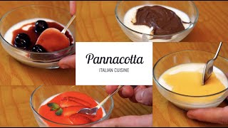 How To Make Panna Cotta Dessert With 4 Topping Ideas Italian Recipe [upl. by Netaf786]