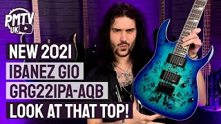 New For 2021  Ibanez GIO GRG221PAAQB  A Stunning Super Affordable Guitar  Review amp Demo [upl. by Hildegaard]