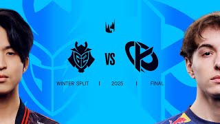 G2 vs KC  2025 LEC Winter Split Playoffs  Split Final [upl. by Colombi]