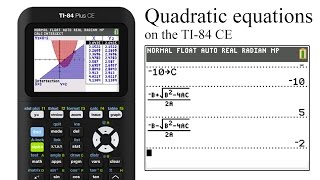 Solving Quadratic equations on the TI84 CE numerically [upl. by Naivaj159]