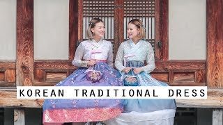 Wearing Korean Traditional Dress Hanbok  Q2HAN [upl. by Anneyehc]