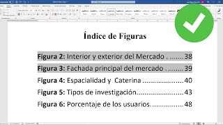 CÓMO HACER UN ÍNDICE DE FIGURAS AUTOMÁTICO EN WORD [upl. by Weider]