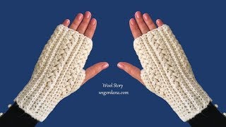 DIY Tutorial  Easy Crochet Fingerless Gloves  Heklane rukavice [upl. by Etheline598]