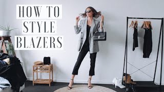 Blazer Outfit Ideas  How To Style Blazers 👟 1 BLAZER 9 OUTFITS [upl. by Niroht798]