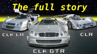 The Full Story  MercedesBenz CLK GTR amp CLK LM amp CLR  Race amp Street Versions [upl. by Hewart672]