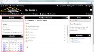 KSU Desire2Learn Student Overview [upl. by Nwahsir]