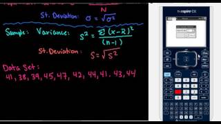 Variance and Standard Deviation with the TINspire [upl. by Llebpmac450]