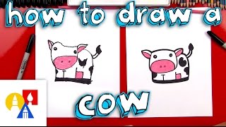 How To Draw A Cartoon Cow [upl. by Gavra649]