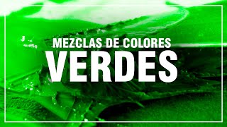 CÓMO HACER EL COLOR VERDE ✅ Mezclas de Colores Fácil 🎨 [upl. by Ecinnej]