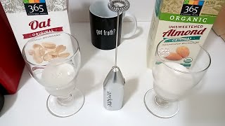 Oat Milk vs Almond Milk part 2 Frothing Test [upl. by Petronia20]