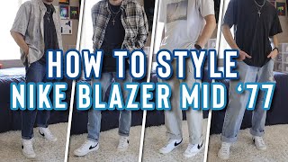 HOW TO STYLE NIKE BLAZER MID ‘77 VINTAGE Nike Blazer Lookbook  Unboxing  On Feet [upl. by Aphrodite506]