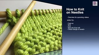 How to Knit  Cast On Beginner with closed captions start knitting [upl. by Idoux]