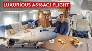 What’s It Like to Fly Private Flying Airbus Corporate Jet ACJ318 [upl. by Arihay994]