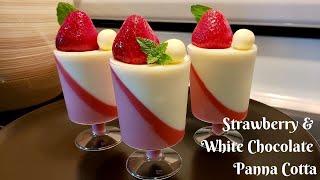 Strawberry amp White Chocolate Panna Cotta [upl. by Haim547]