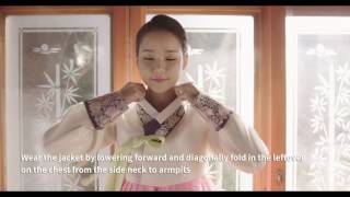 How to wear HanbokKorean traditional clothes for women [upl. by Yun]