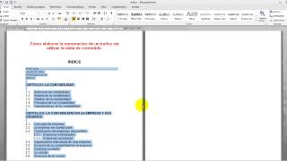 Cómo elaborar un indice en el MS Word [upl. by Paine953]