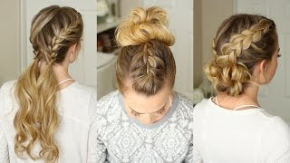 3 Easy Braided Hairstyles  Missy Sue [upl. by Sato982]