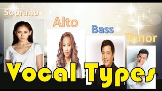 01 Voice Types Alto Soprano Bass Tenor Music MELC base competency [upl. by Malik]