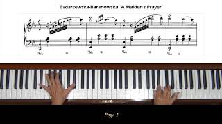 BądarzewskaBaranowska A Maidens Prayer Piano Tutorial [upl. by Jary]