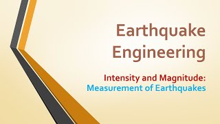 Magnitude and Intensity of Earthquakes [upl. by Suravaj]