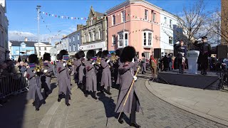 NEW Band of The Welsh Guards StDavid’s Day Parade Bridgend 2025 [upl. by Inalaeham785]